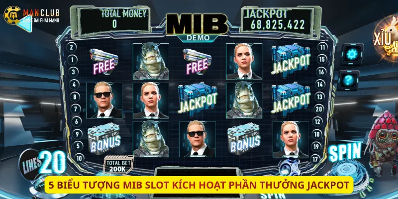5 biểu tượng MIB Slot kích hoạt phần thưởng Jackpot