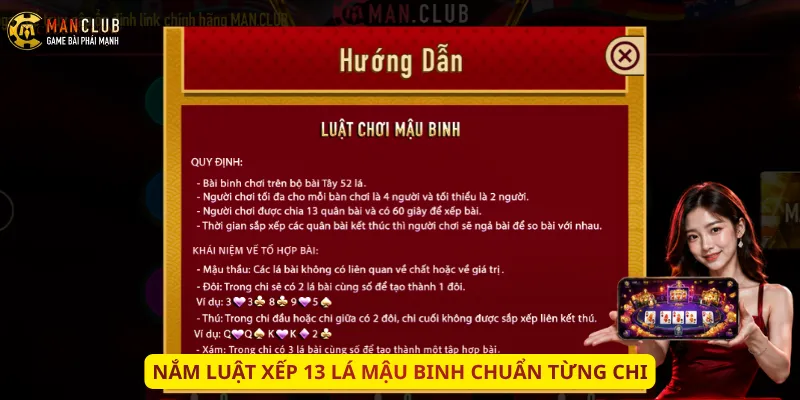 Nắm luật xếp 13 lá Mậu Binh chuẩn từng chi