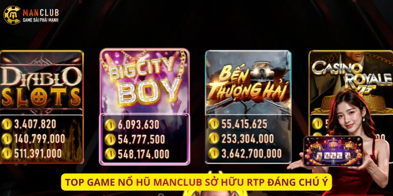 Top game nổ hũ Manclub sở hữu RTP đáng chú ý