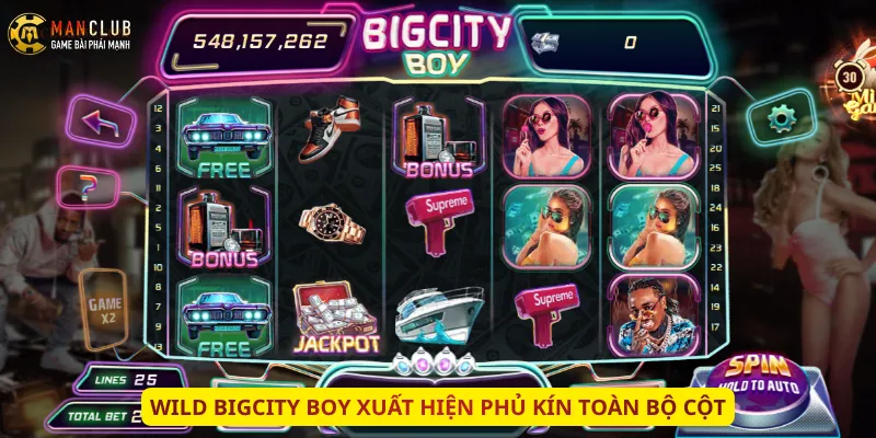 Wild BigCity Boy xuất hiện phủ kín toàn bộ cột